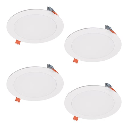 Implementos 6 in. 10.1W HLB Lite LED Recessed Direct Mount Light Trim - Matte White IM1678406